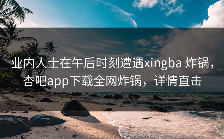 业内人士在午后时刻遭遇xingba 炸锅，杏吧app下载全网炸锅，详情直击